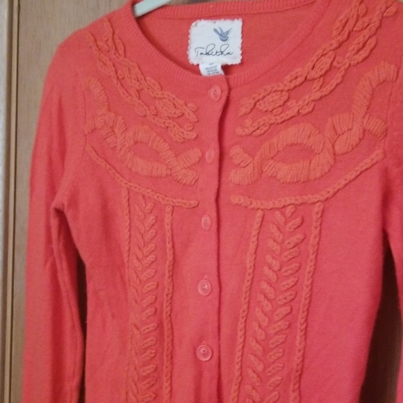Anthropologie Tabitha Orange Cardigan Sweater xs - Picture 2 of 4